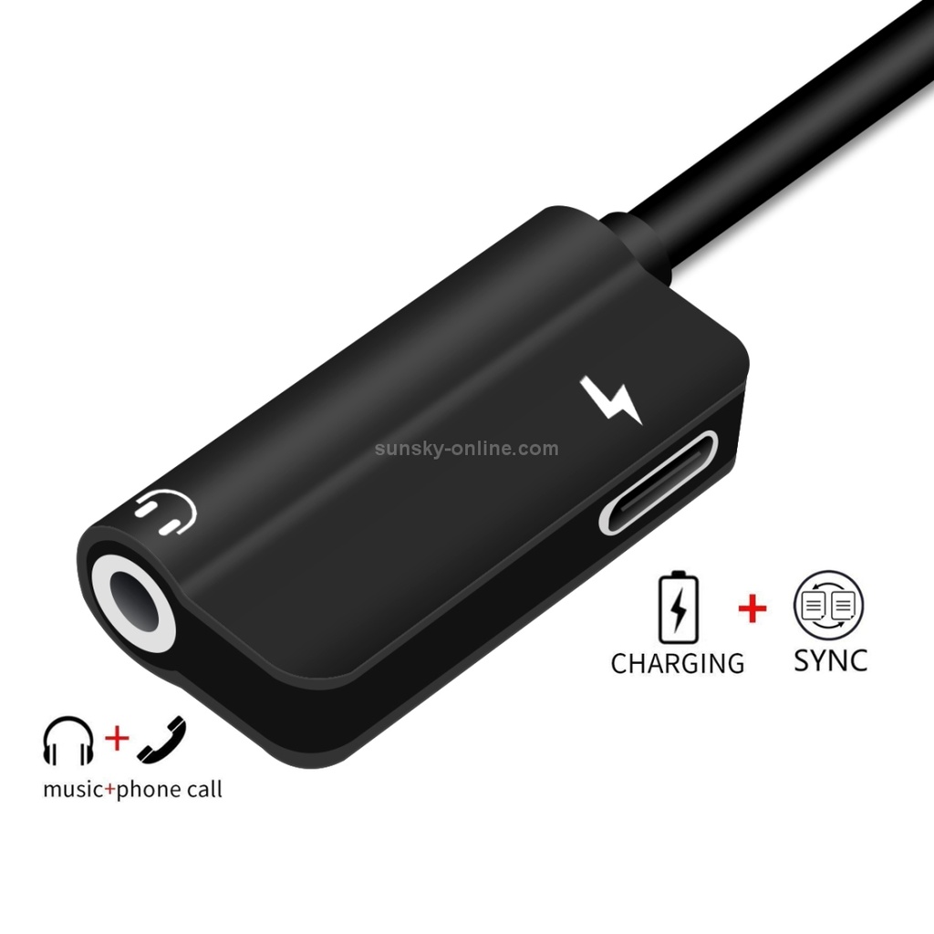 ENKAY Hat-ptince Type-C to Type-C&3.5mm Jack Charge Audio Adapter Cable.