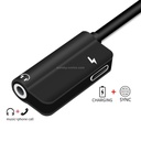 ENKAY Hat-ptince Type-C to Type-C&3.5mm Jack Charge Audio Adapter Cable.