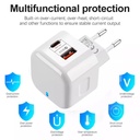 
 20W PD + QC 3.0 Dual Ports Travel Charger Power Adapter.