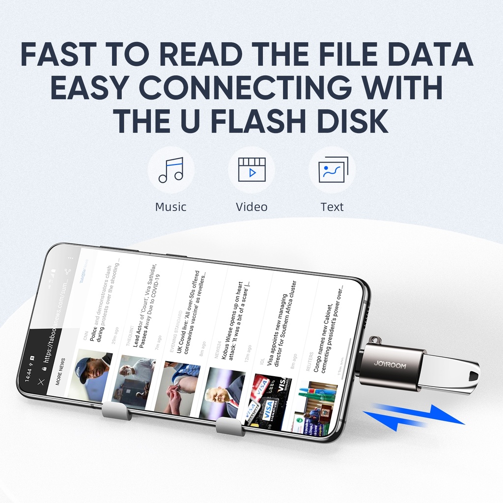 JOYROOM  USB-C / Type-C Male to USB Female OTG Adapter.
