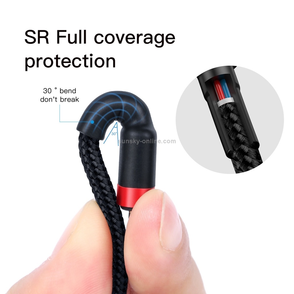 
Baseus CATKLF-G91 Cafule Series USB-C / Type-C PD 2.0 60W Flash Charge Cable, Cable Length: 1m.