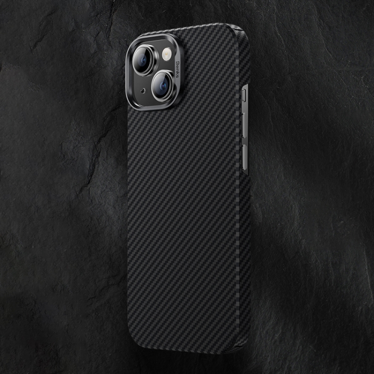 For iPhone 15 Plus Benks MagSafe Magnetic Kevlar Carbon Fiber Phone Case.