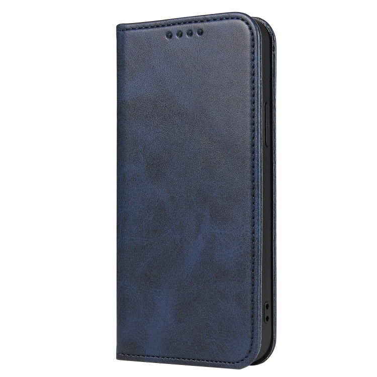 iPhone 13 Pro Max Calf Texture Magnetic Horizontal Flip Leather Case with Holder & Card Slots & Wallet