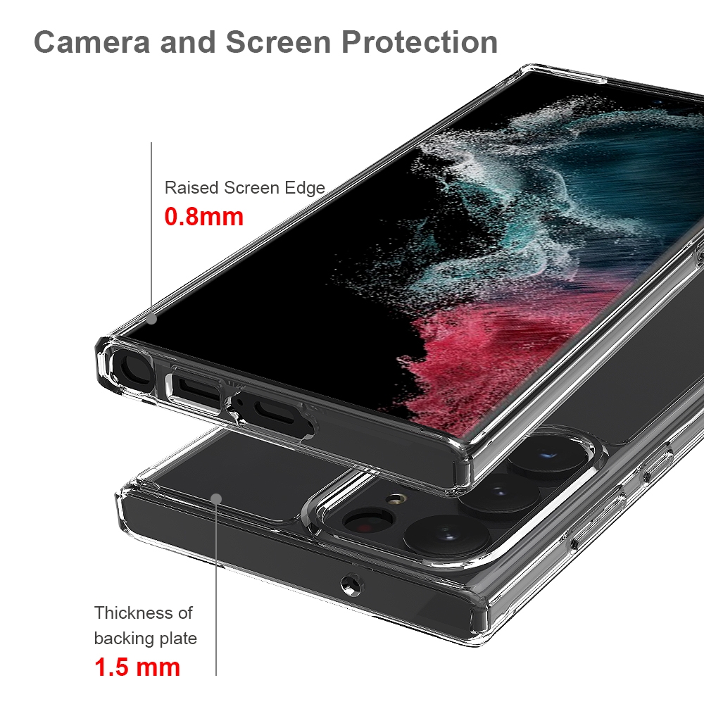 For Samsung Galaxy S23+ 5G Scratchproof Acrylic TPU Phone Case.