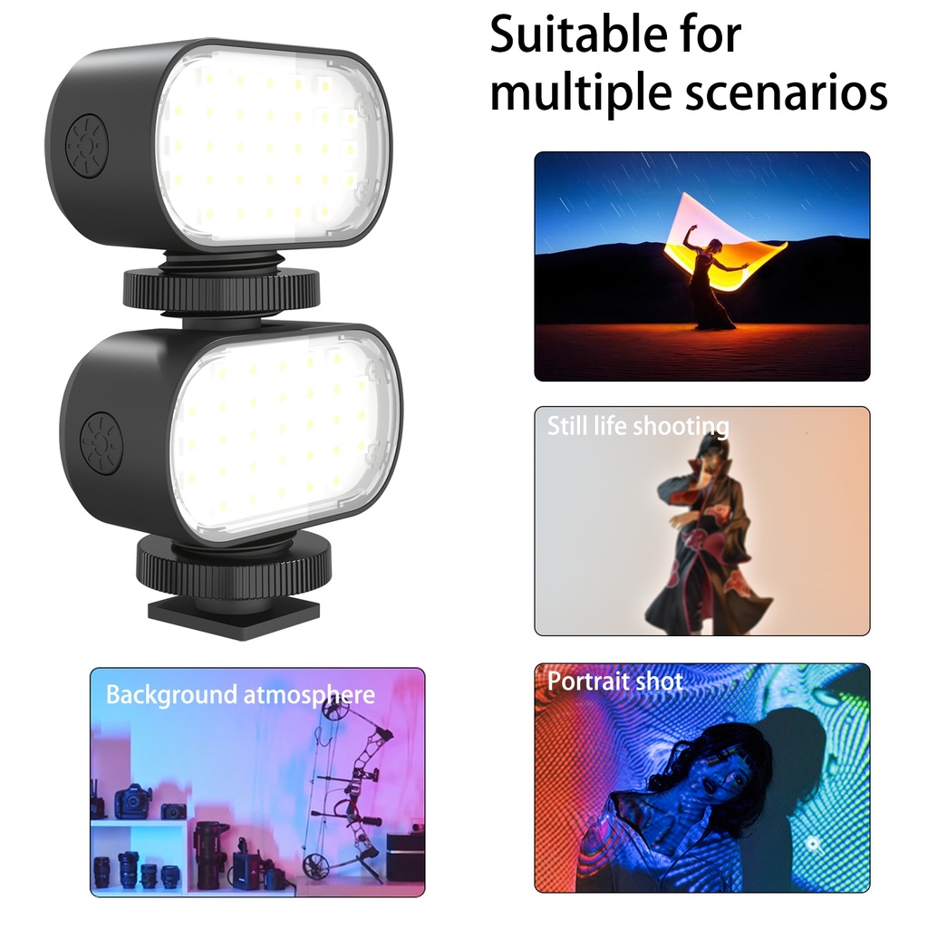 PULUZ Live Broadcast Video LED Light Photography Beauty Selfie Fill Light with Switchable 6 Colors Filters.