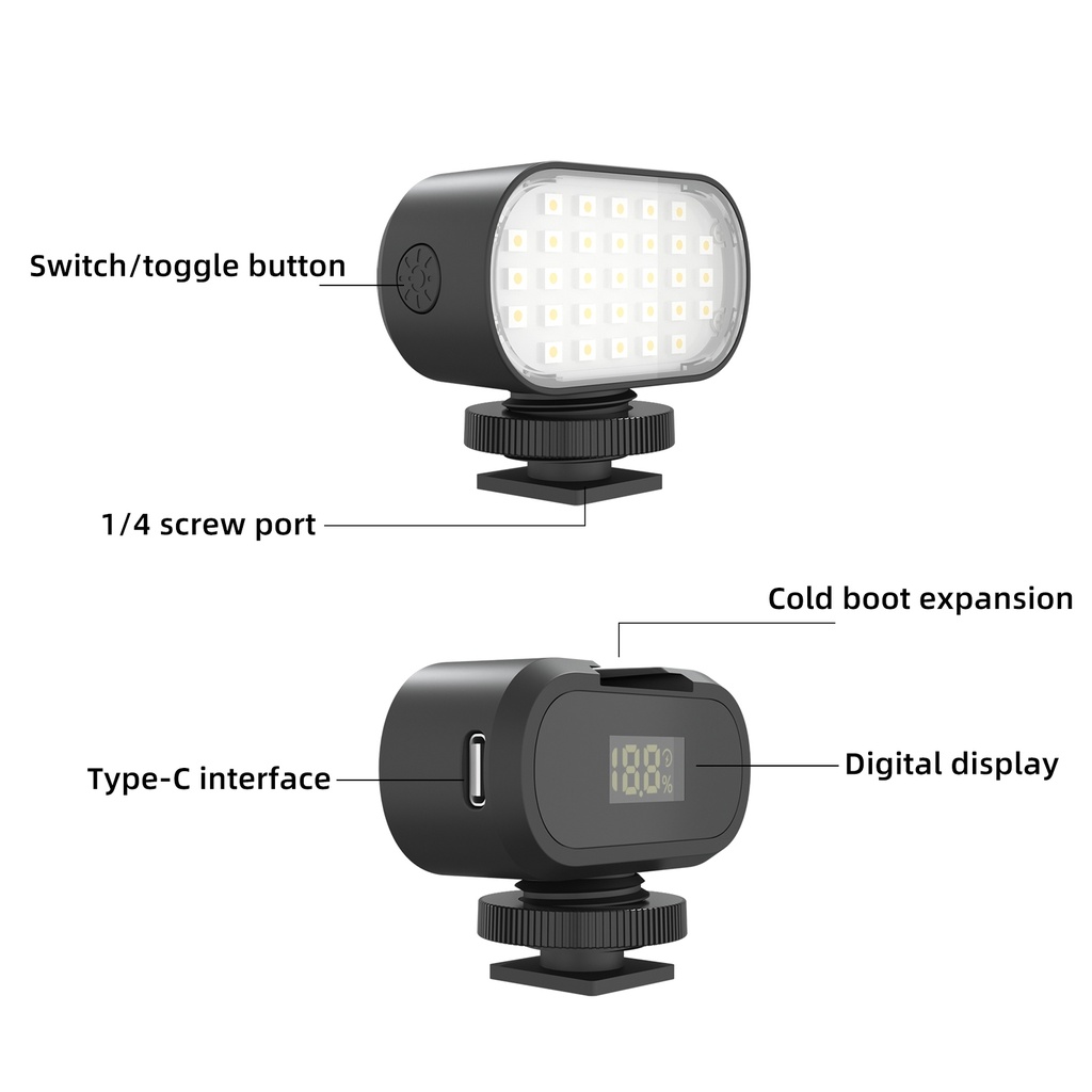 PULUZ Live Broadcast Video LED Light Photography Beauty Selfie Fill Light with Switchable 6 Colors Filters.