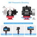 PULUZ Mini 180 Degree Swing Tripod Ball Head Cold Shoe Mount Adapter.