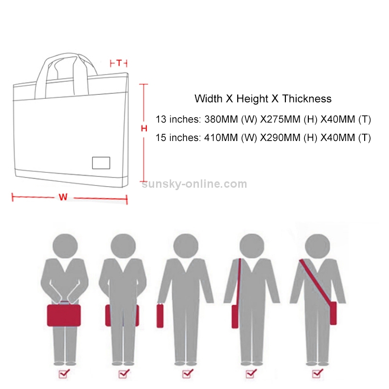 Cartinoe Realshine Series 15 inch Fashion Dual-color Polyester Laptop Bag with Handle & Shoulder Strap.