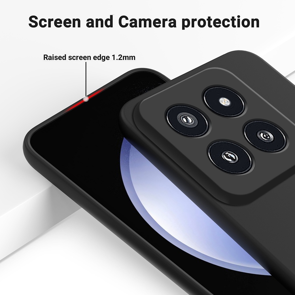 For Xiaomi 14 Pro Solid Color Liquid Silicone Dropproof Full Coverage Phone Case.