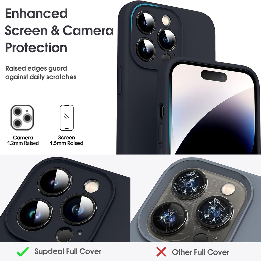 	For iPhone 13 Pro Microfiber Liquid Silicone Shockproof Phone Case.