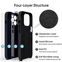 	For iPhone 13 Pro Microfiber Liquid Silicone Shockproof Phone Case.