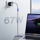 JOYROOM  Gallium Nitride 67W Dual USB+Dual USB-C/Type-C Multi-Port Charger Set.