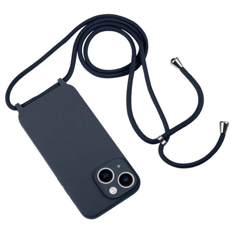 iPhone 13 Crossbody Lanyard Liquid Silicone Case.