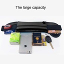 Minimalist Stylish Style Multifunctional Outdoor Sports Running Hiking Riding Travelling Belt Sweatproof Waterproof Diving Material Waist Bag Protective Case for 6 inch Phone with Card Pocket.