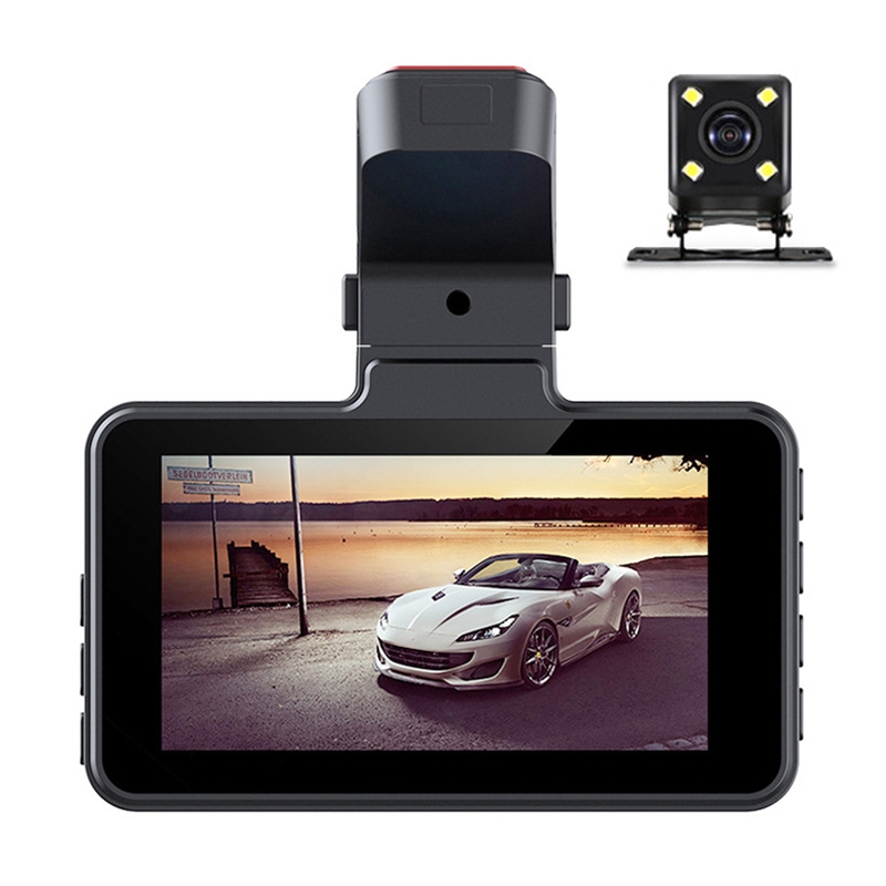 3 inch Car Ultra HD Driving Recorder, Double Recording + GPS + WIFI + Gravity Parking Monitoring + Lane Deviation Warning.