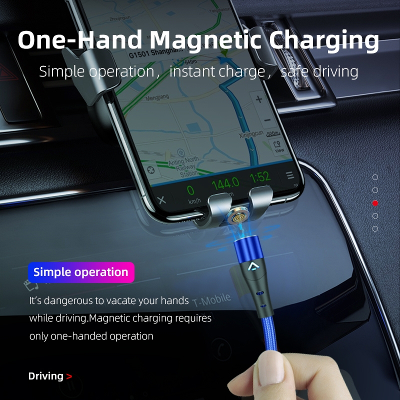 ENKAY 2 in 1 3A USB to 8 Pin + Type-C Magnetic Fast Charging Data Cable.