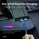 ENKAY 2 in 1 3A USB to 8 Pin + Type-C Magnetic Fast Charging Data Cable.