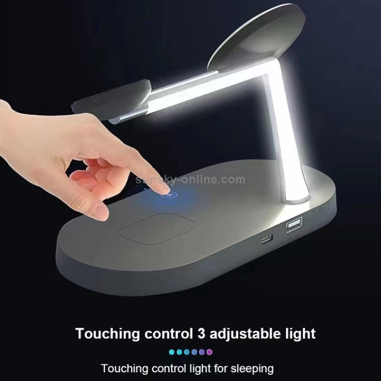 5 in 1 15W Multi-function Magnetic Wireless Charger for iPhone 12 Series & Apple Watchs & AirPods 1 / 2 / Pro, with LED Light .
