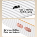 Desktop Simulation Flame Aroma Diffuser Humidifier,3 Colours Light.