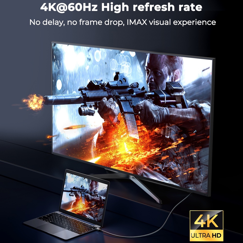 JOYROOM  4K 60Hz HDMI to HDMI Adapter Cable.2m
