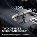 	JOYROOM  60W PD+QC3.0 Mini Metal Car Charger.