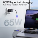 JOYROOM GaN Ultra 65W 2 Type-C + 1 USB Fast Charger with 1.2m Type-C Cable.