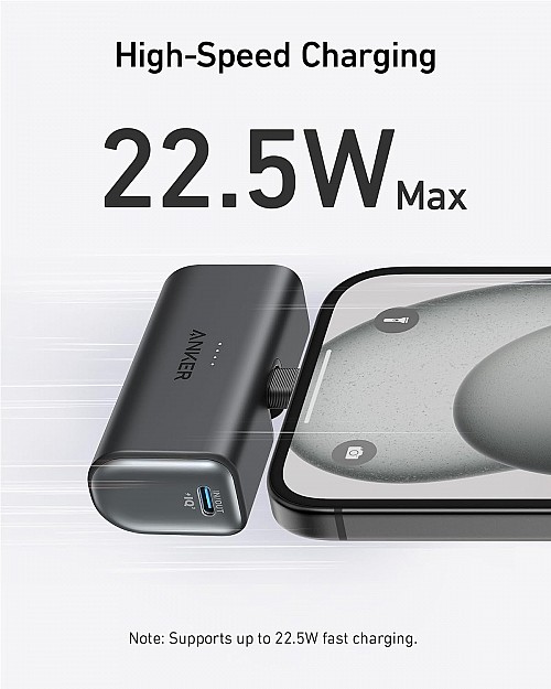 Anker Mobile Powerbank 5,000mAh Nano 22.5W Built-In USB-C.