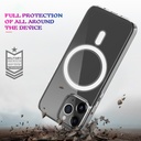 	For iPhone 16 Pro Max MagSafe Clear Acrylic PC +TPU Phone Case.