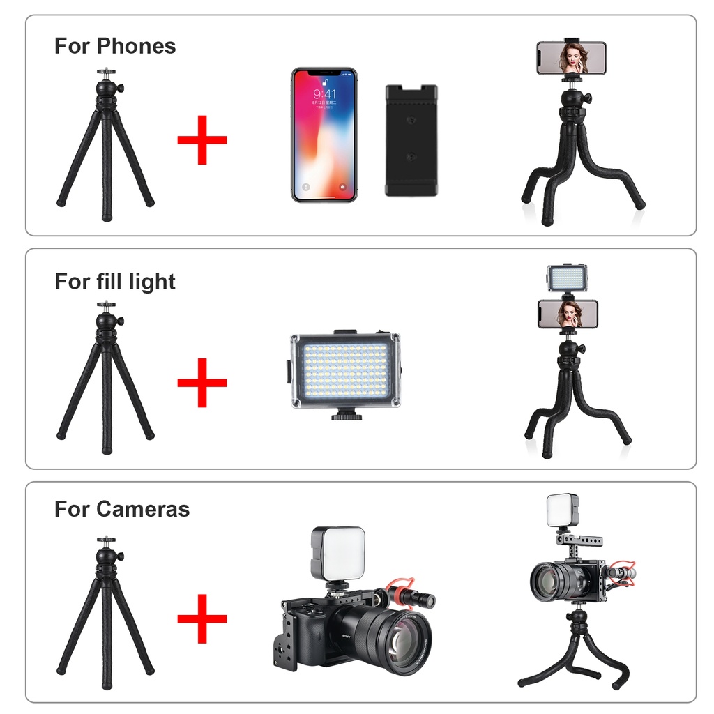 PULUZ Mini Octopus Flexible Tripod Holder with Ball Head .