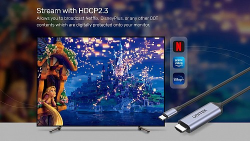 Unitek Converter USB-C to HDMI Cable 8K60Hz 1.8m V1423B