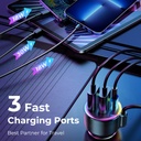 JOYROOM Multi-port Car Wireless FM Transmitter with Coiled Cable.