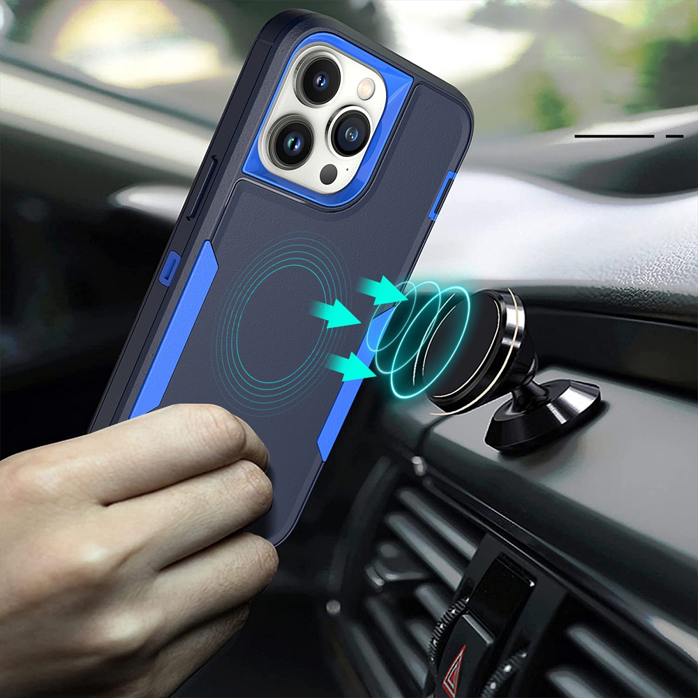 For iPhone 16 Plus 2 in 1 Magnetic PC + TPU Phone Case.