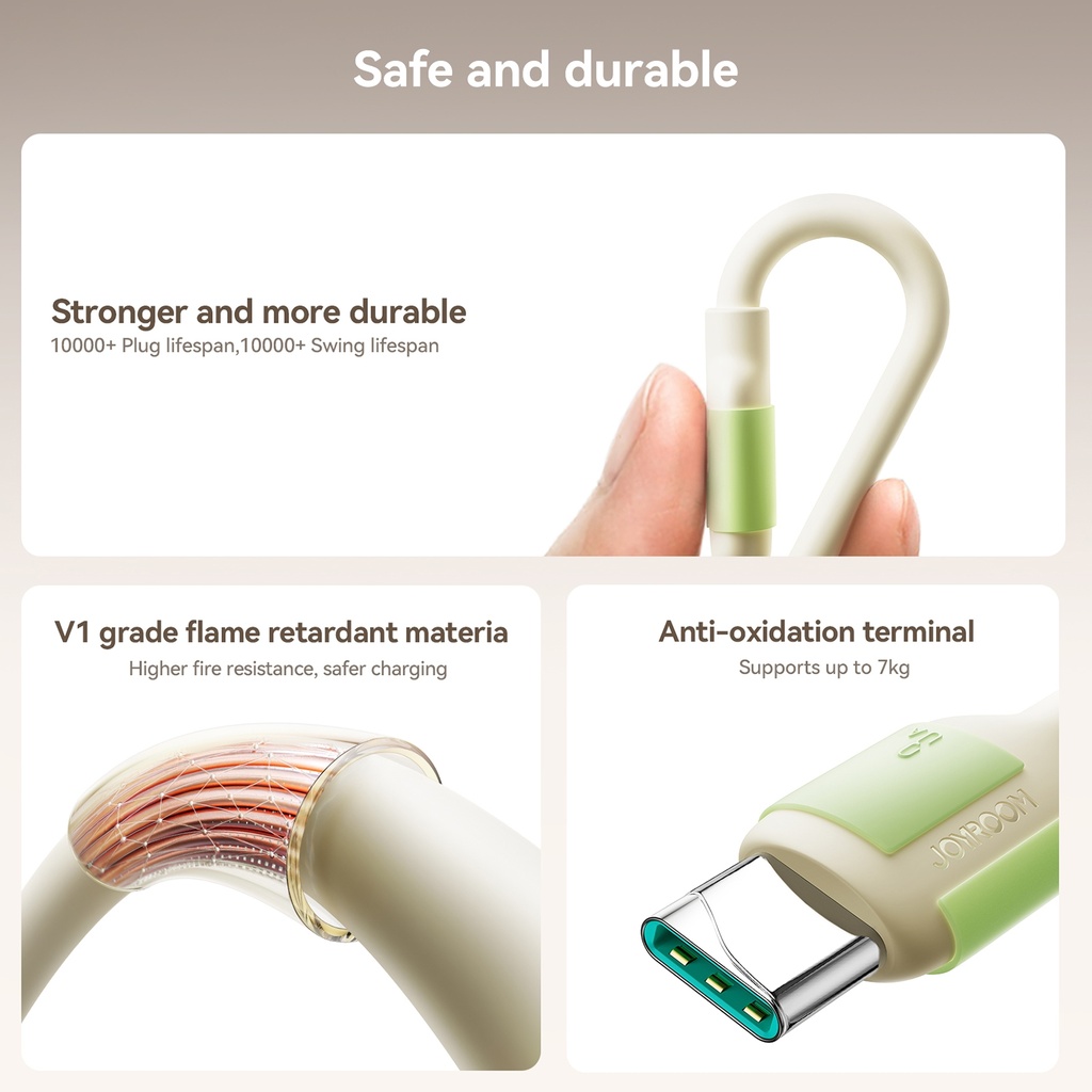 JOYROOM  Fluorescent Series 30W Type-C to 8 Pin Fast Charging Data Cable.