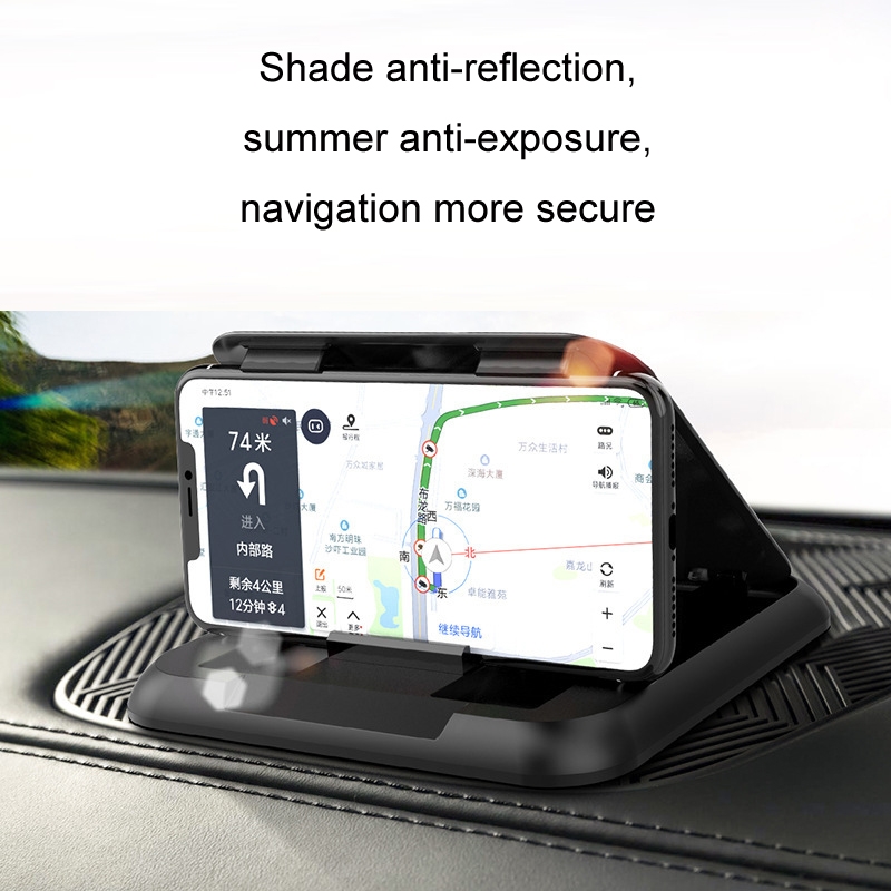 Car Mobile Phone Holder Carbon Fiber Pattern Silicone Dashboard Holder.