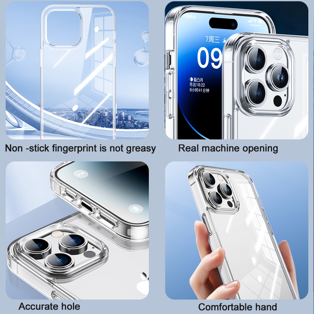 For iPhone 15  TOTU PC-04 Crystal Shield Series TPU + PC Phone Case. 