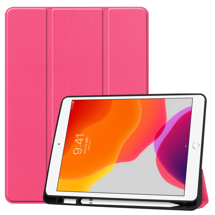 For iPad 10.2 2021 / 2020 / 2019 Custer Texture Horizontal Flip Smart TPU Leather Case with Sleep / Wake-up Function & Three-folding Holder & Pen Slo.