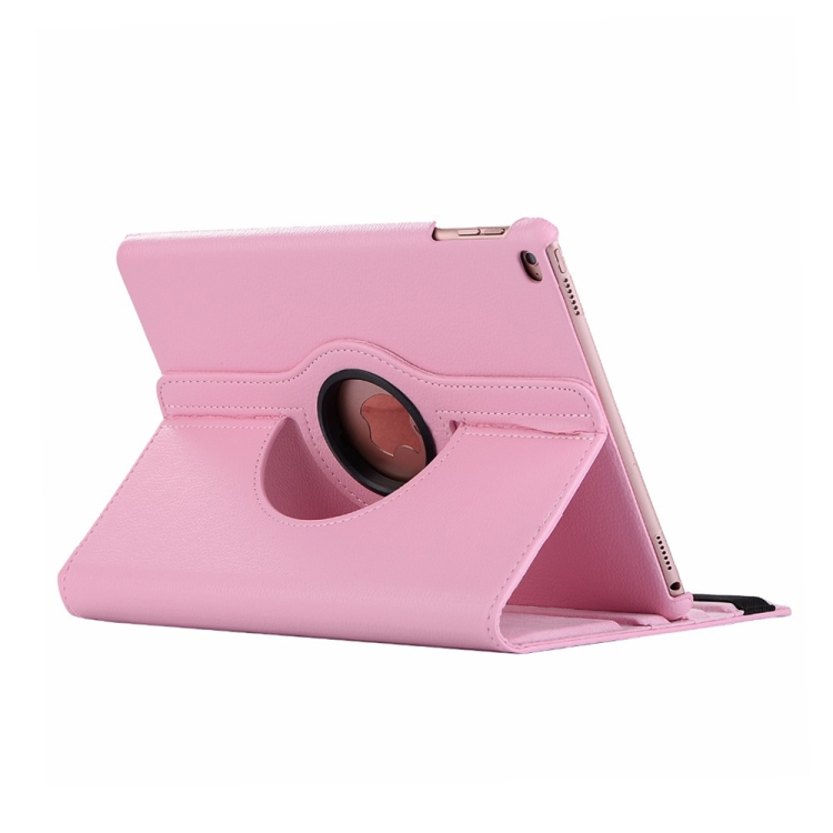 [00-739] itchi Texture Horizontal Flip 360 Degrees Rotation Leather Case for iPad Mini 2019, with Holder & Sleep / Wake-up Function . (Pink)