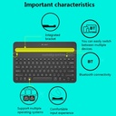  Multi-device Bluetooth 3.0 Wireless Bluetooth Keyboard with Stand.