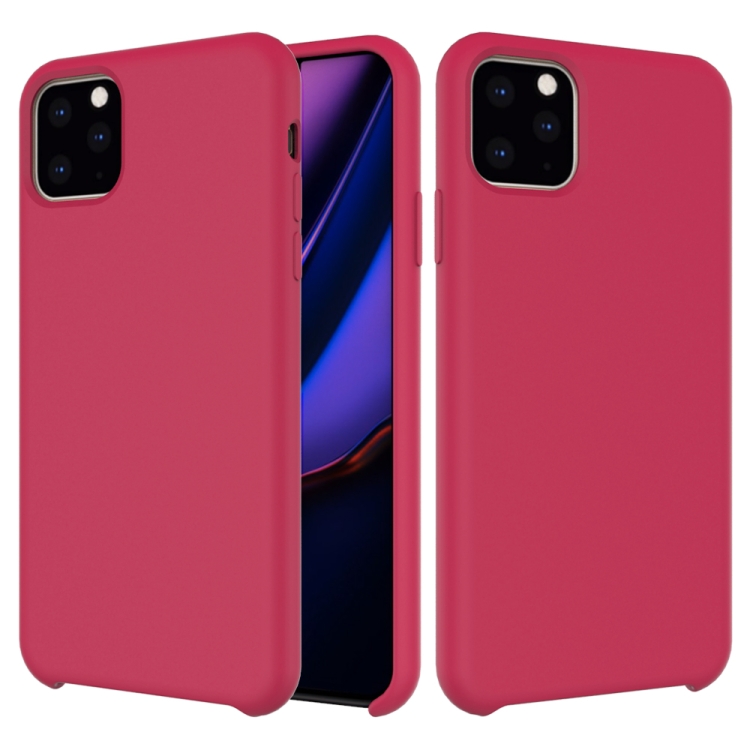 For iPhone 11 Pro Max Solid Color Liquid Silicone Shockproof Case.