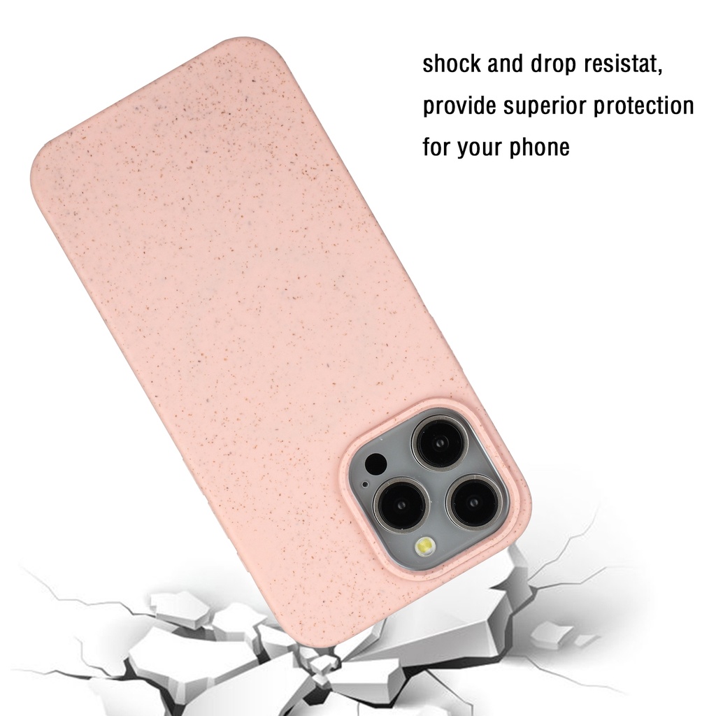 [00-927] For iPhone 11 Pro Max Wheat MagSafe Magnetic Straw Material . (Pink)