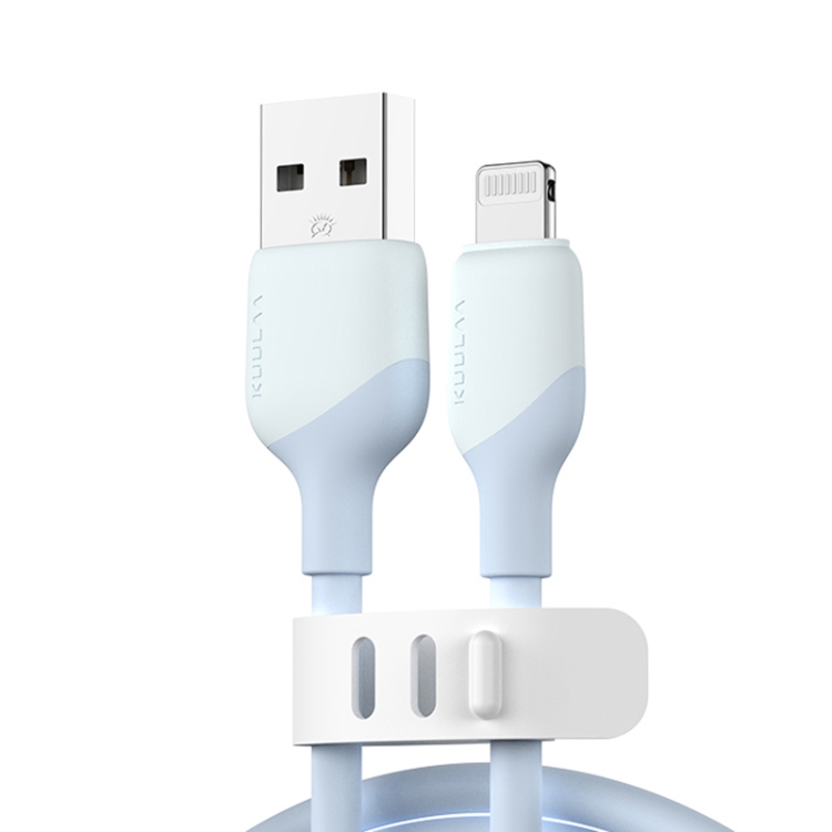 KUULAA  2.4A USB to 8 Pin Liquid Silicone MFI Data Cable.1m.