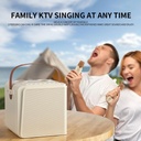 New RiXing  TWS Portable Handheld Noise Reduction Smart Wireless Bluetooth Speaker.(white).