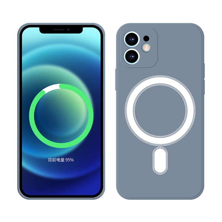 [1002] For iPhone 11 Pro Silicone Full Coverage Shockproof Magsafe Case. (Blue)