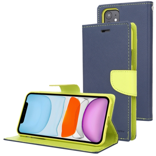 [1036] For iPhone 11 MERCURY GOOSPERY FANCY DIARY Horizontal Flip Leather Case with Holder & Card Slots & Walle. (Blue)