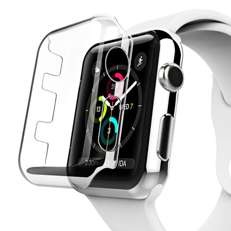 For Apple Watch Series 3 42mm Transparent PC Protective Case.