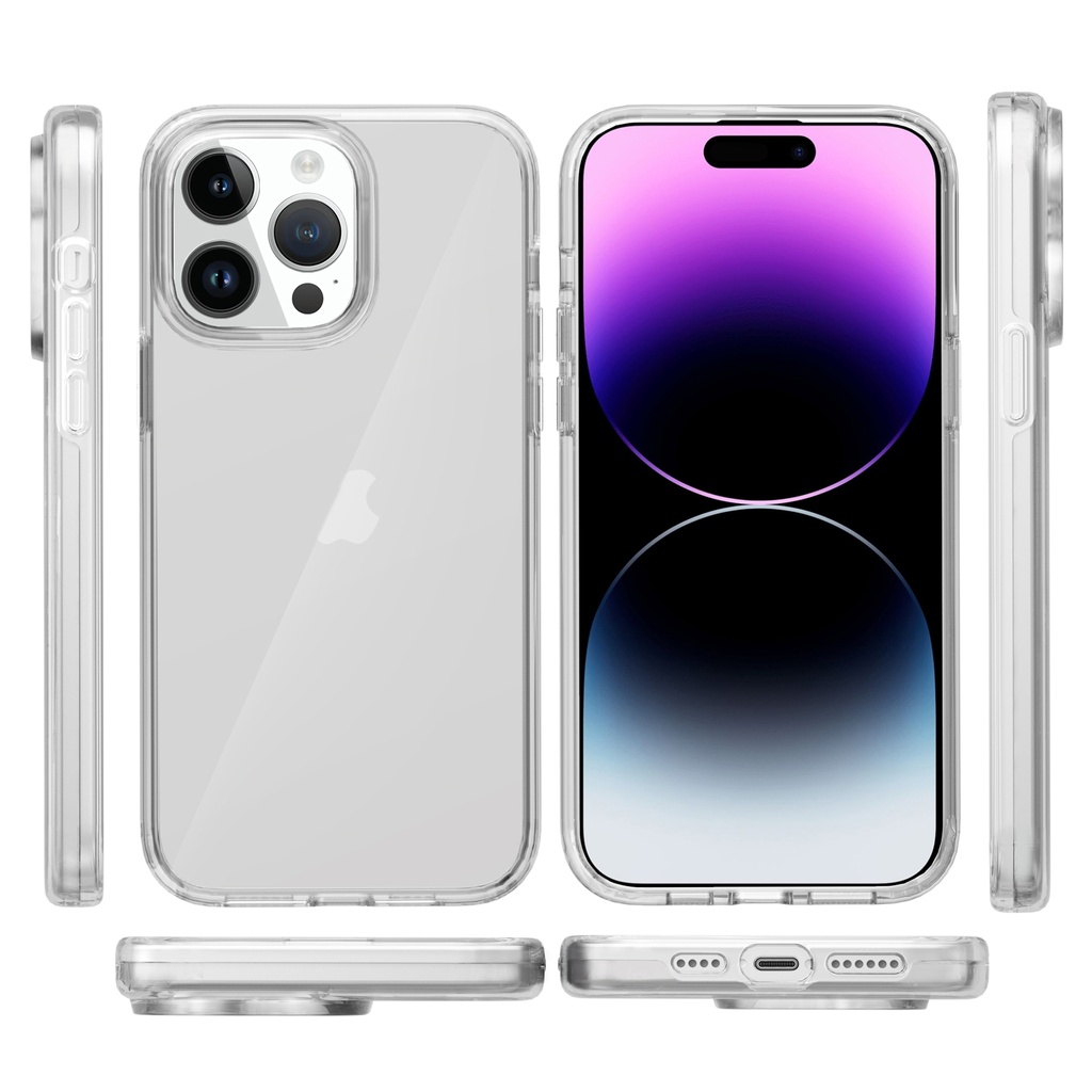 For iPhone 15 Pro Max Shockproof Terminator Transparent Phone Case[clear]