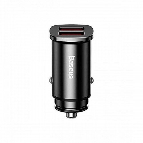 Baseus CCALL-DS01 Sq Metal Dual QC3.0 Car Charger.