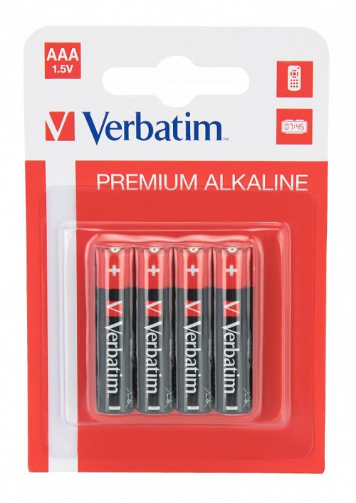 Verbatim Alkaline AAA 4pcs Batteries.