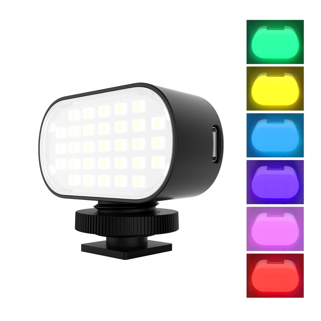 PULUZ Live Broadcast Video LED Light Photography Beauty Selfie Fill Light with Switchable 6 Colors Filters.