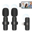 	PULUZ Wireless Lavalier Noise Reduction Reverb Microphones for iPhone / iPad, 8-Pin Receiver and Dual Microphones.